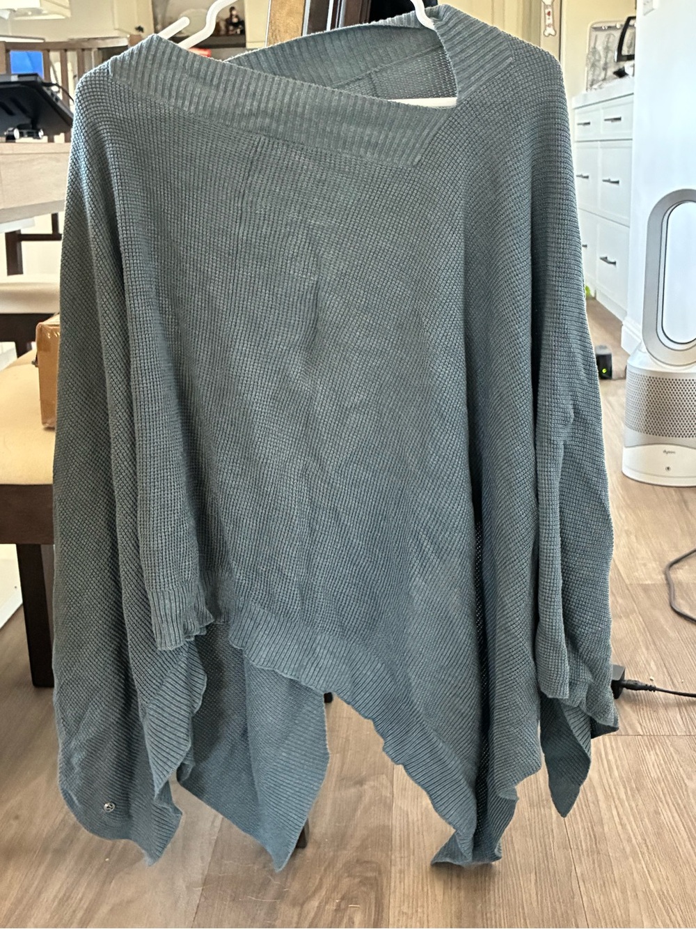 lululemon athletica Draped Knit Poncho in Slate Green